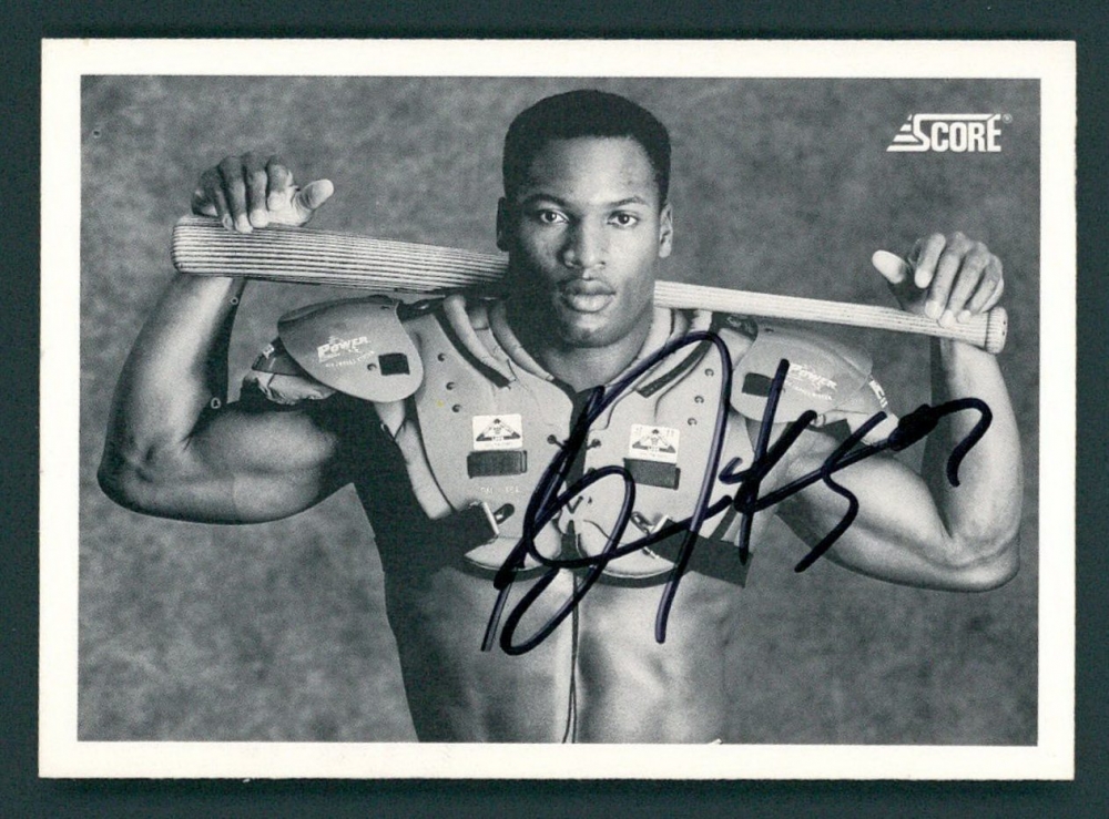 Bo Jackson Signed 1990 Score 697 Football / Baseball (JSA COA) at
