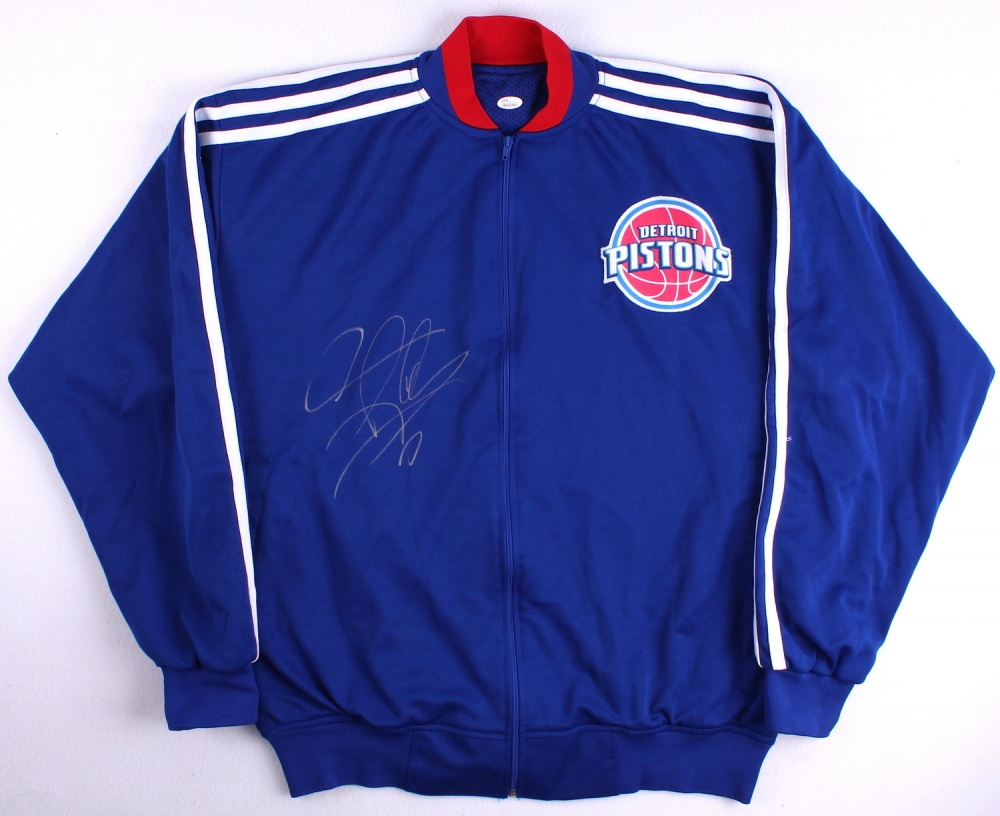 Dennis Rodman Signed Detroit Pistons Warm Up Jacket (JSA COA) at