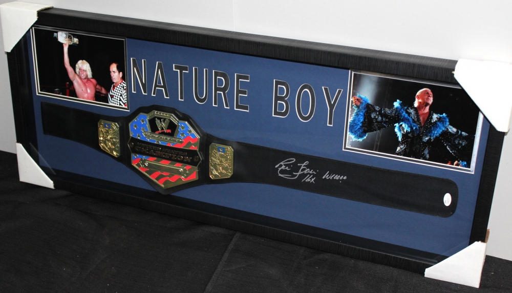 Ric Flair Signed WWE United States Championship Belt 39x15x2 Custom